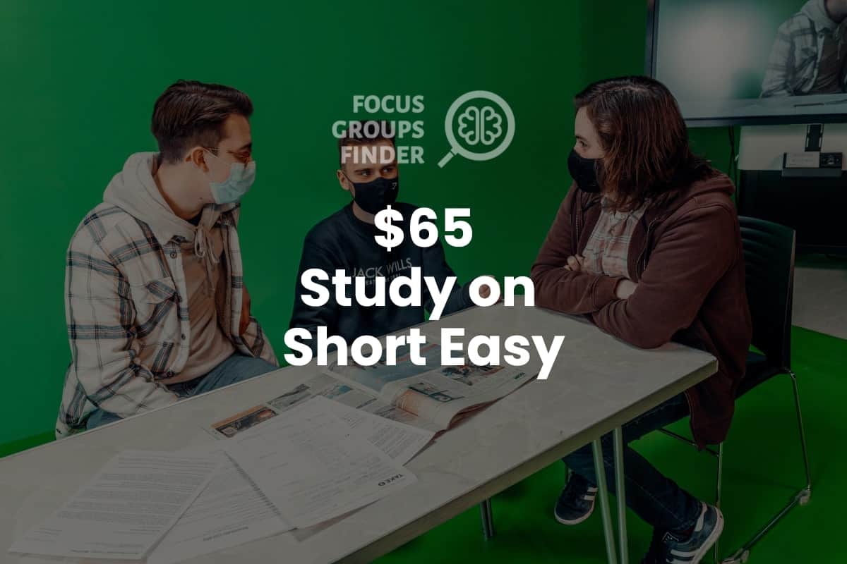 Paid Online Focus Group on Short Easy (65) FG Finder