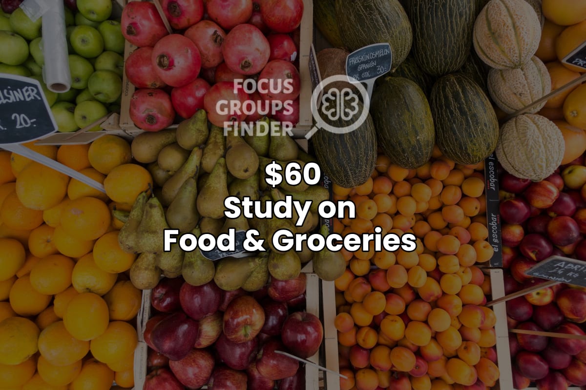 Tocus Food Paid Online Focus Group on Food & Groceries ($60) - FG Finder